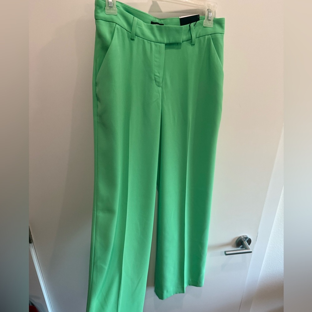 Express relaxed trouser mid rise; mint green
